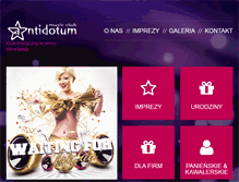 Tablet Screenshot of antidotumclub.pl